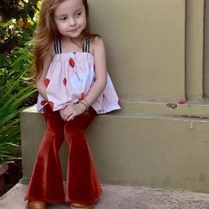 Girl’s Gymboree Red Bell Bottom Corduroy Pants